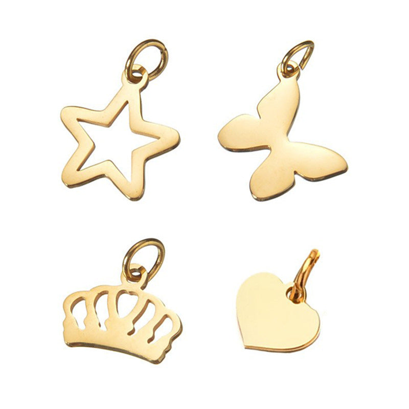 Electroplated Gold Bracelet with Pendant