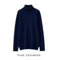High Neck Pure Wool Sweater Men Pullover Knitted Casual