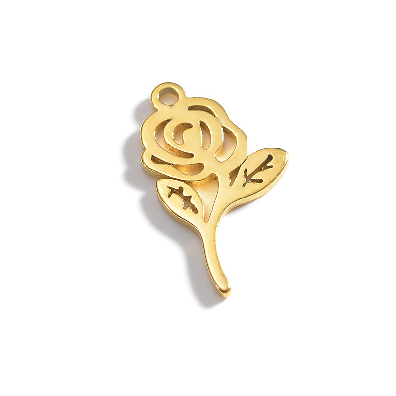 Electroplated Gold Bracelet with Pendant