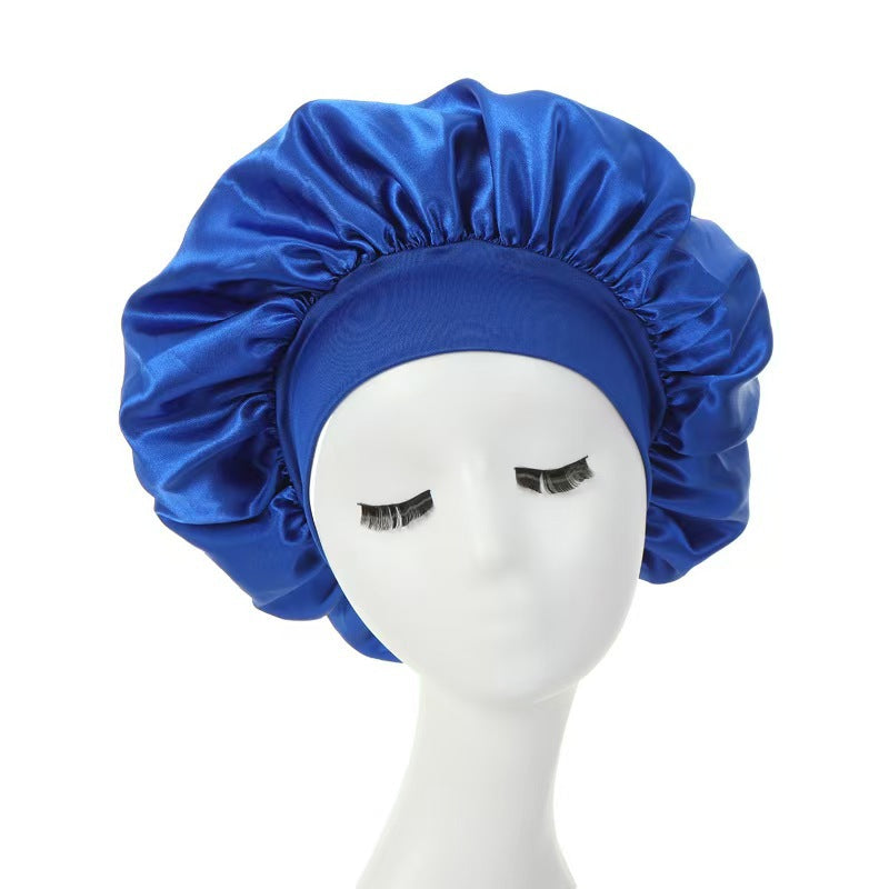 Wide-brimmed, high-elasticity headscarf/beauty cap