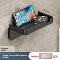 Wall Mounted Tissue Box Holder Plastic Bathroom Storage Rack