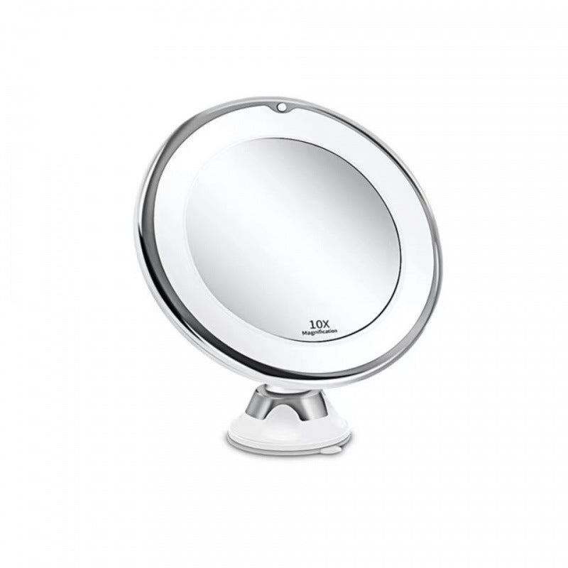 LED makeup mirror with fill light 10X magnification three-color upgrade USB plug-in touch switch