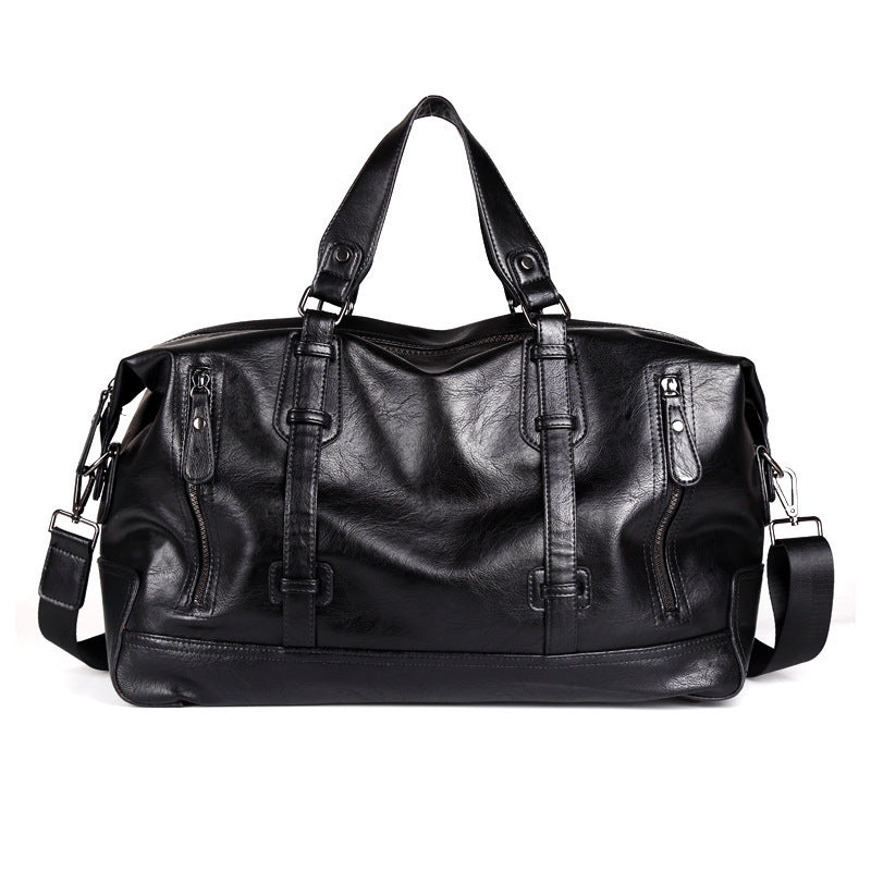 Mens PU Leather Travel Shoulder Bag