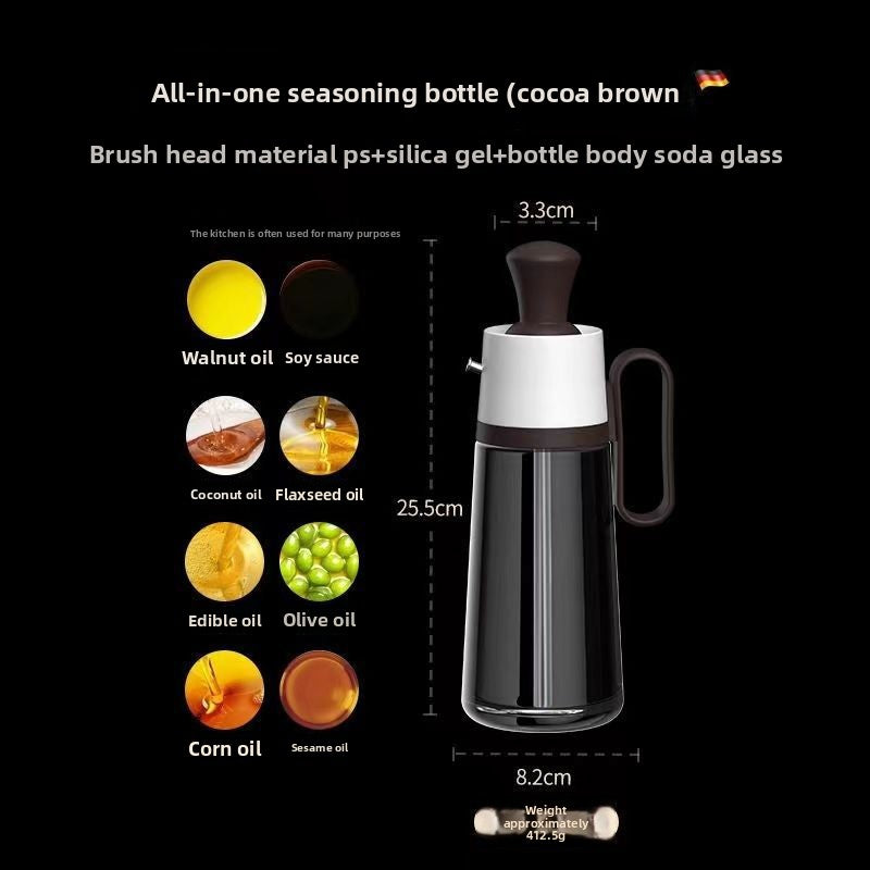 Glasölflasche mit Silikonpinsel