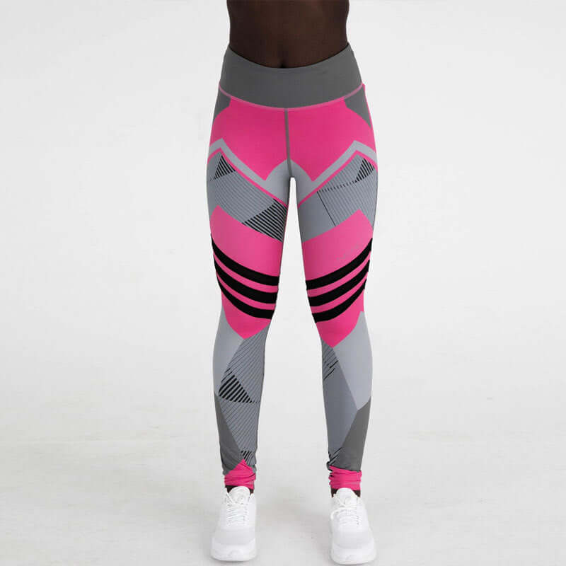 High Waist Digital Print Yoga Leggings