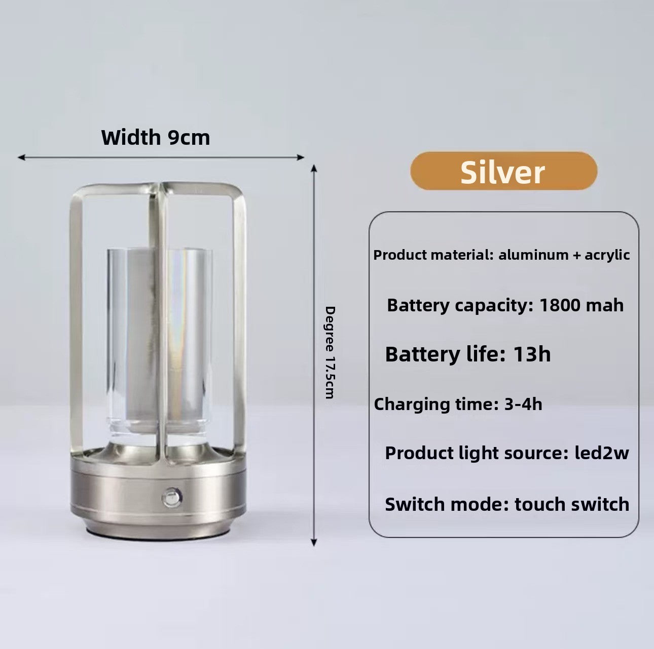 Retro All-Aluminum Touch Table Lamp