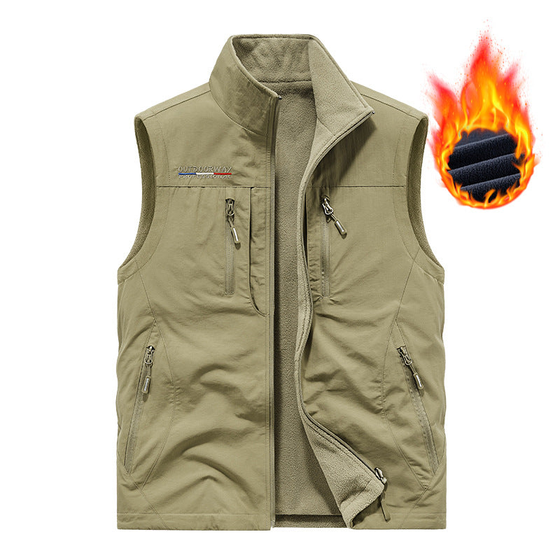 Mens Quick-Drying Multi-Pocket Outdoor Vest