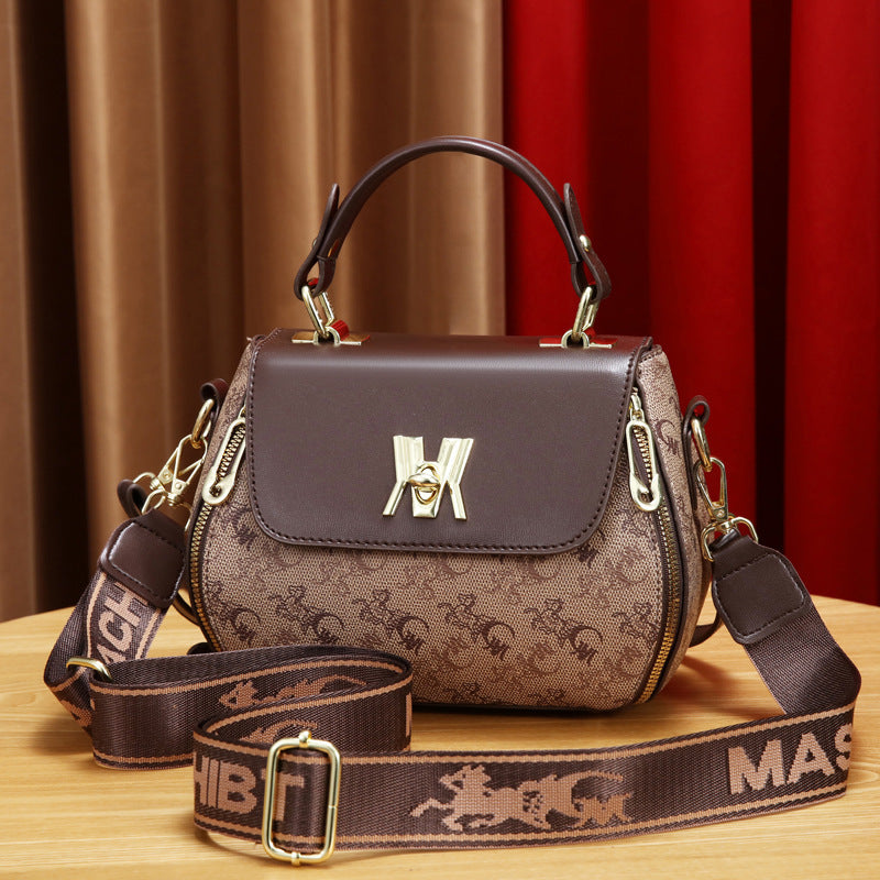 Printed Apple Shape Crossbody Shoulder Bag