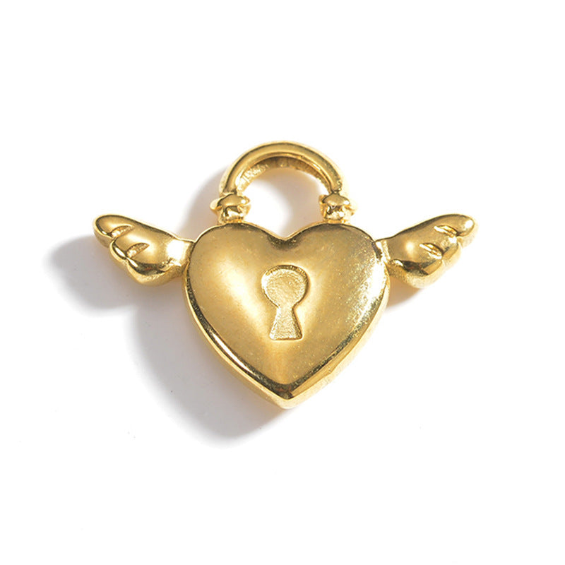 Electroplated Gold Bracelet with Pendant