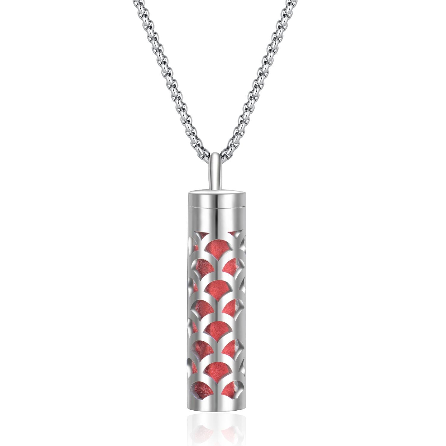Stainless Steel Perfume Diffuser Pendant Necklace