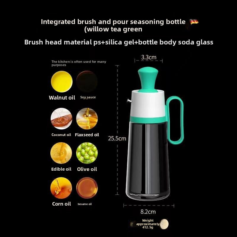 Glasölflasche mit Silikonpinsel