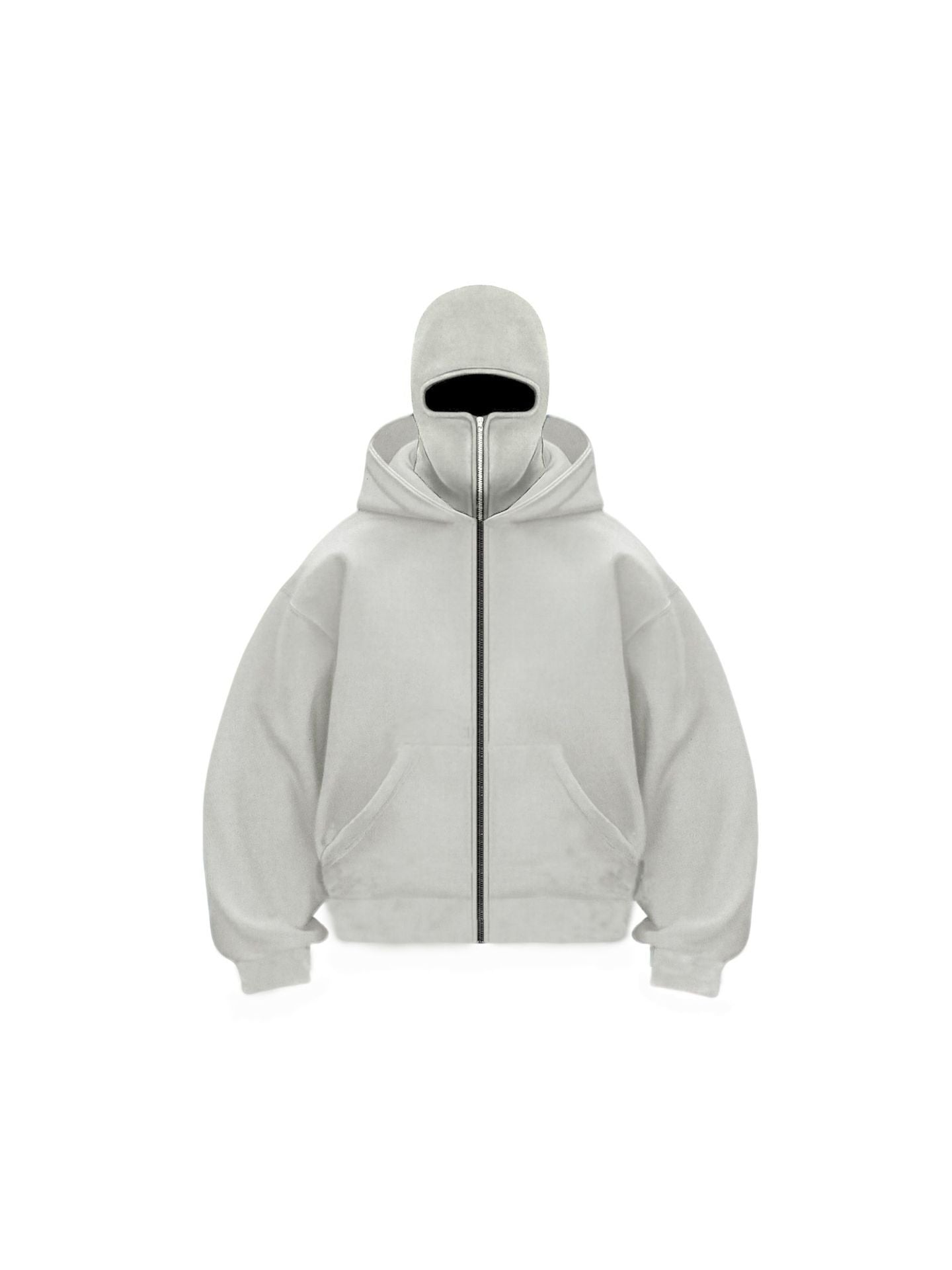 Mens Color Block Hooded Zip Sweatshirt