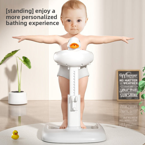 Adjustable Baby Bath Stand with Stool
