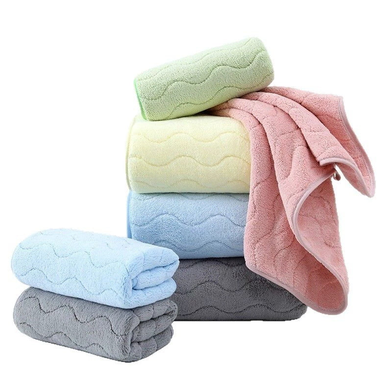 Coral Velvet Bath and Face Towel