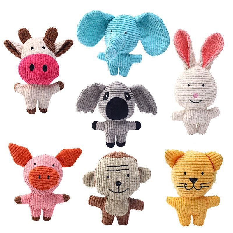 Crinkle Sound Plush Pet Toys with Animal Shapes