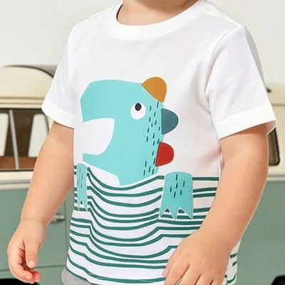 Children's Cartoon Graphic Short Sleeve T-Shirt