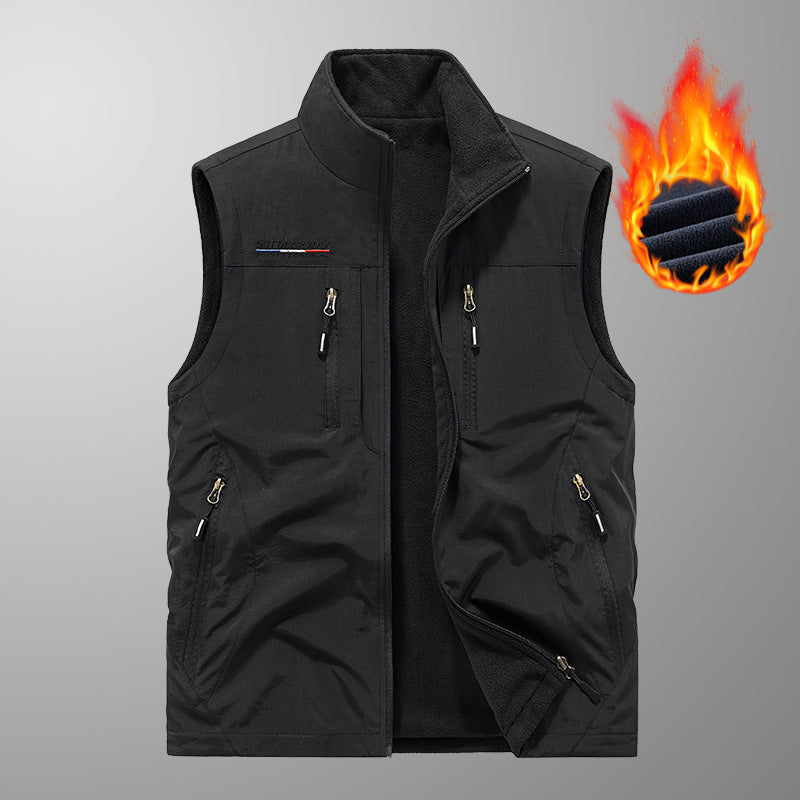 Mens Quick-Drying Multi-Pocket Outdoor Vest