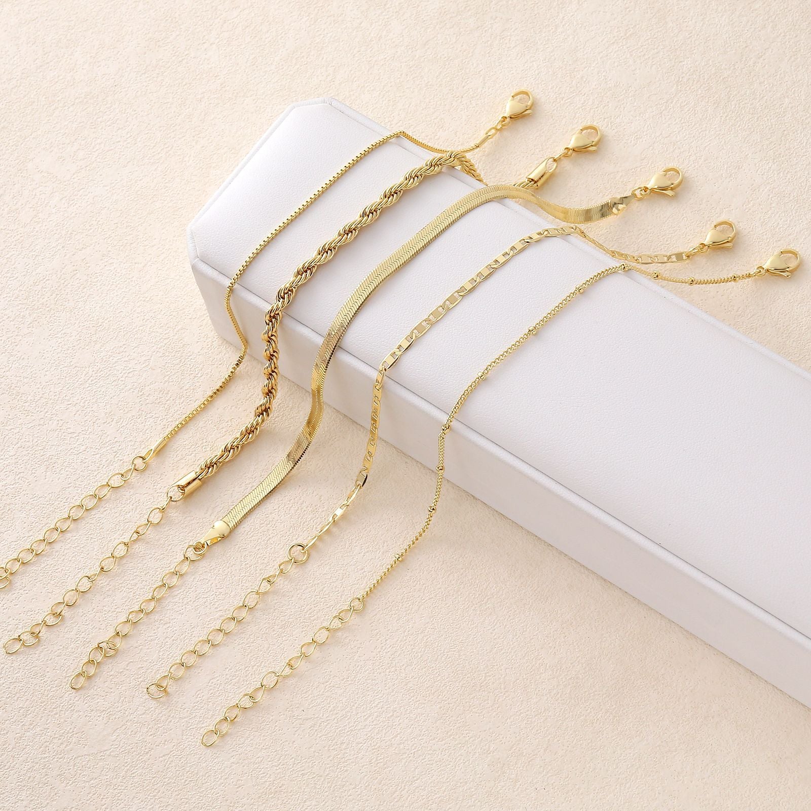 Stackable Gold Plated Chain Bracelet