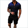 Herren 2-teiliges Set Baroque-Print Kurzarm-Top & Shorts Polyester 48 Varianten | Men's 2-Piece Baroque Print Set Short-Sleeve Top & Shorts 48 Styles