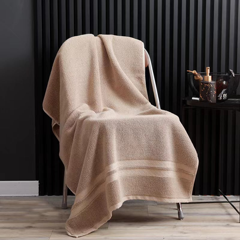Bade- und Handtuch-Set aus reiner Baumwolle