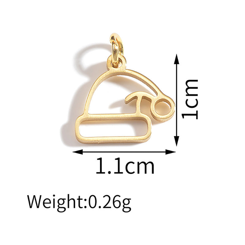 Electroplated Gold Bracelet with Pendant