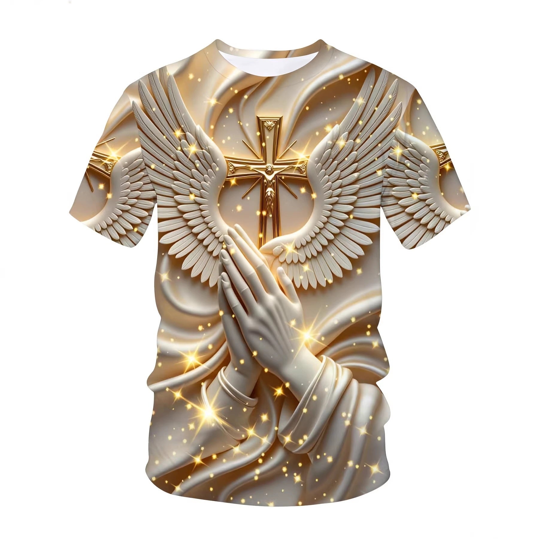 Mens Divine Wings Print T-Shirt