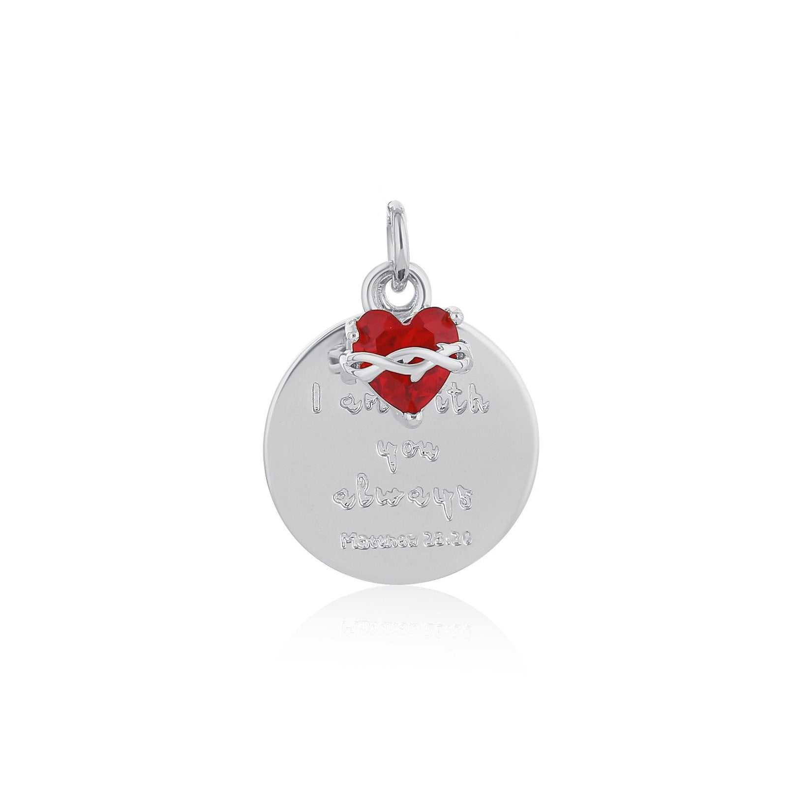 Gold Plated Heart Cross Pendant