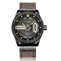 Montre Curren Homme Bracelet en Cuir avec Calendrier