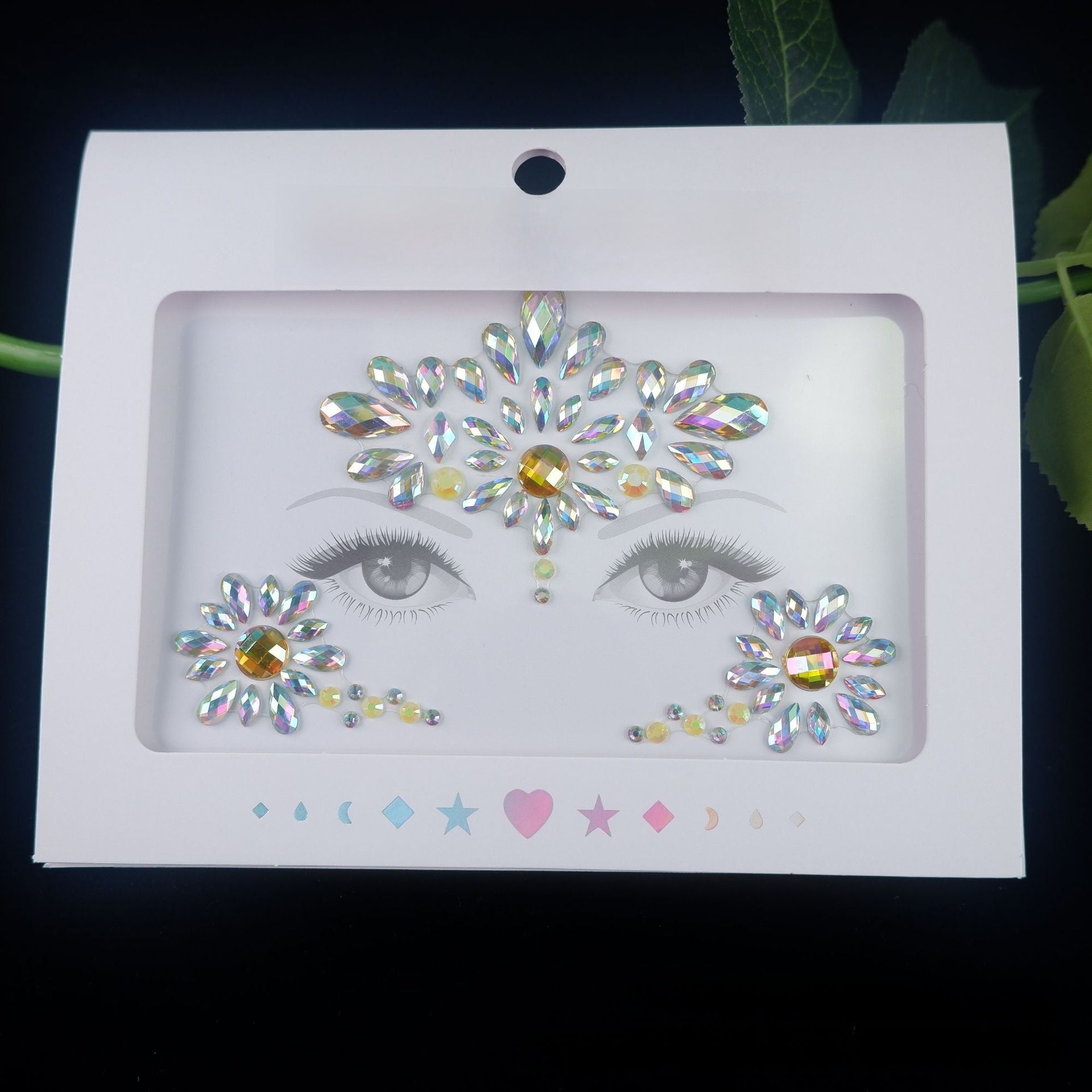 Acrylic diamond makeup face stickers