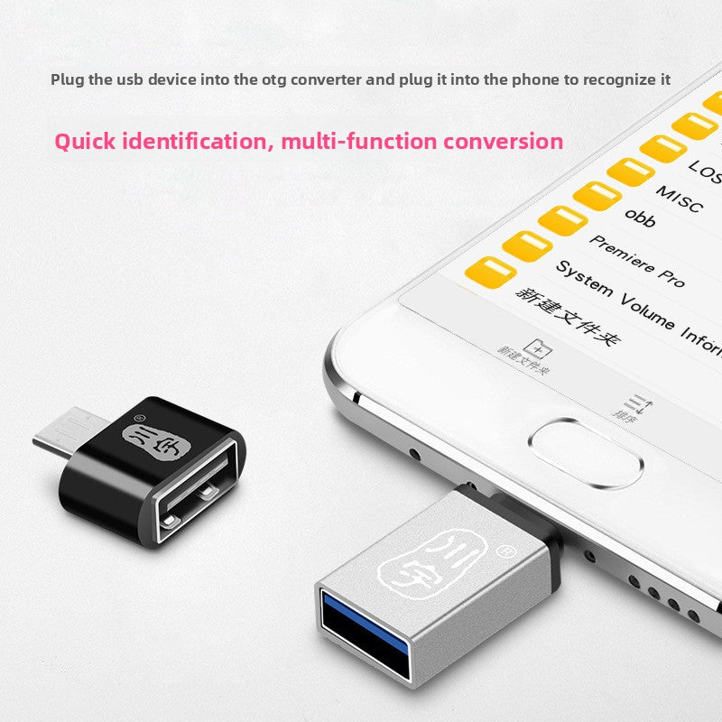 Chuanyu type-c adapter is suitable for Huawei apple to usb mobile phone otg universal to microUSB converter