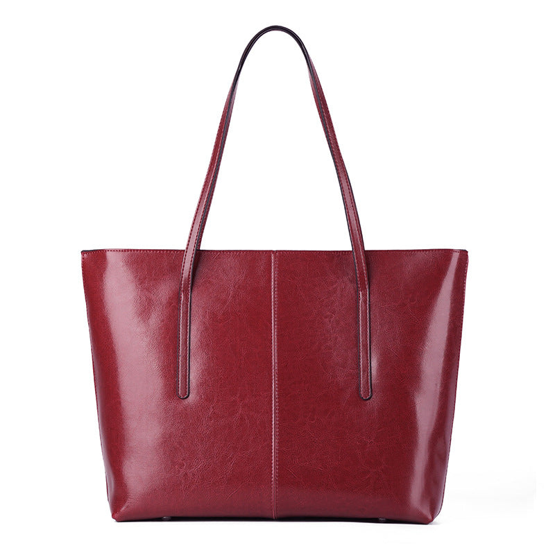 Genuine Leather Women Tote Bag