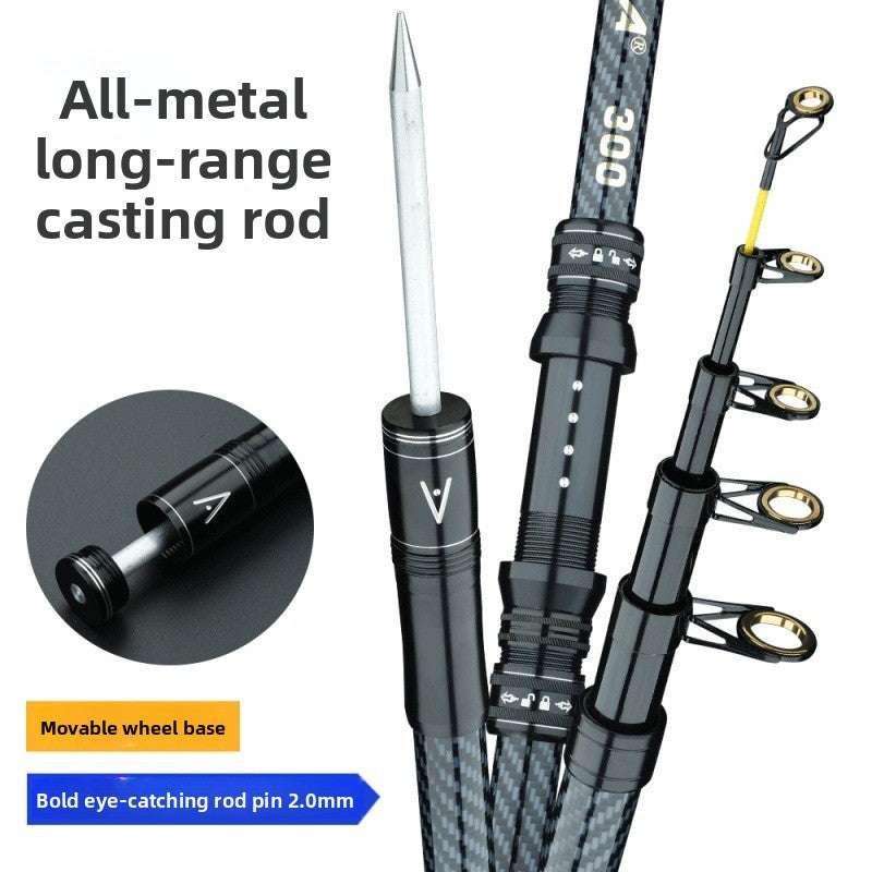 Super Hard All-Metal Long Casting Fishing Rod