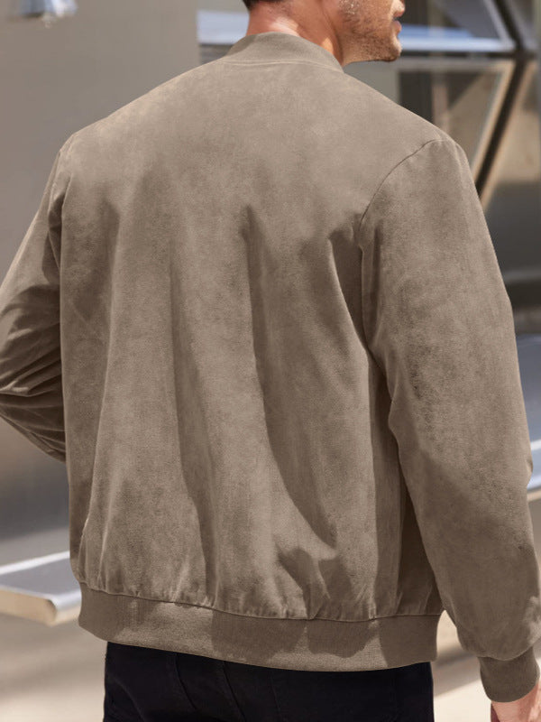 Blouson bombardier en daim pour homme
