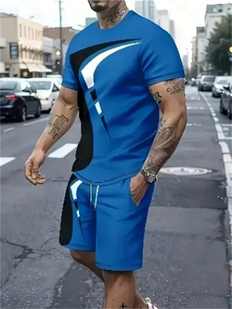 Herren Sportswear Set 2-teilig – Grafik-Top & Shorts THE KING | Men's 2-Piece Graphic Sportswear Set THE KING