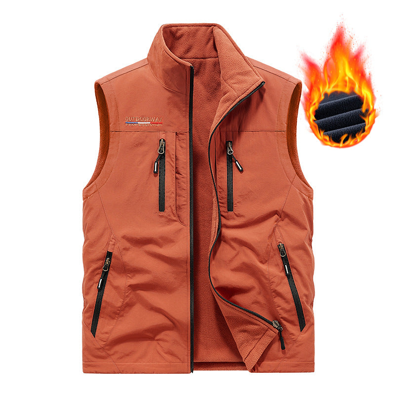 Mens Quick-Drying Multi-Pocket Outdoor Vest