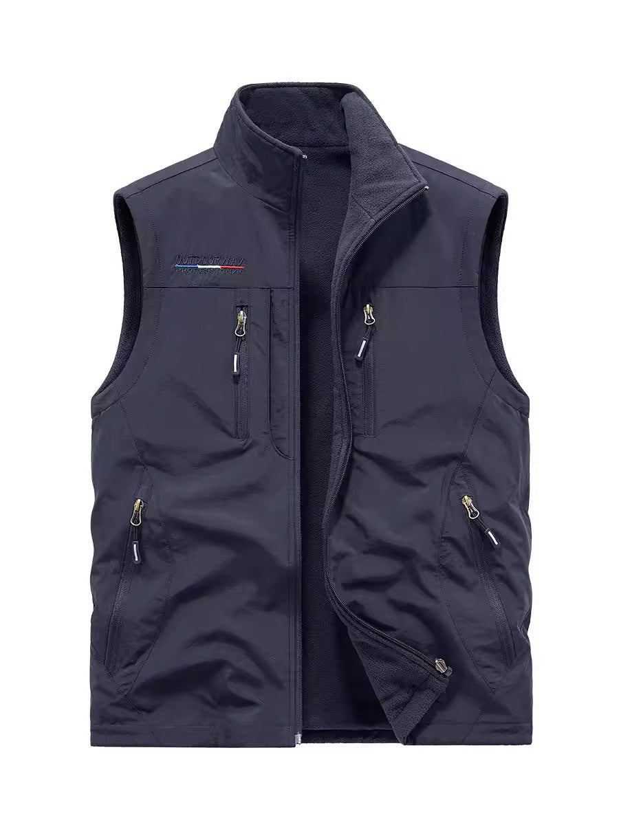 Mens Quick-Drying Multi-Pocket Outdoor Vest