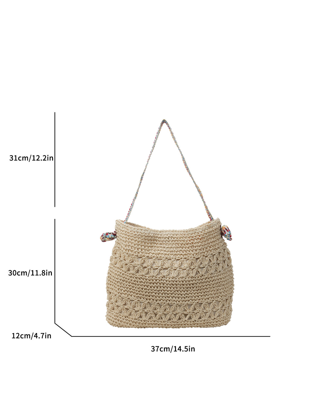 Straw Woven Shoulder Tote Bag