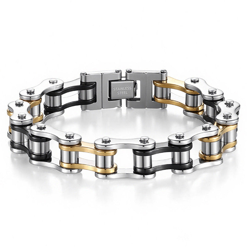 Geometric Stainless Steel Gold Plated Bracelet