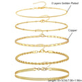 Stapelbares, vergoldetes Kettenarmband