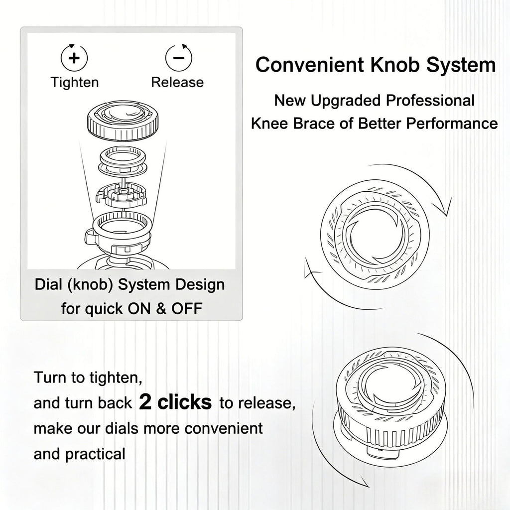 Adjustable Compression Knee Support with Patella Gel
