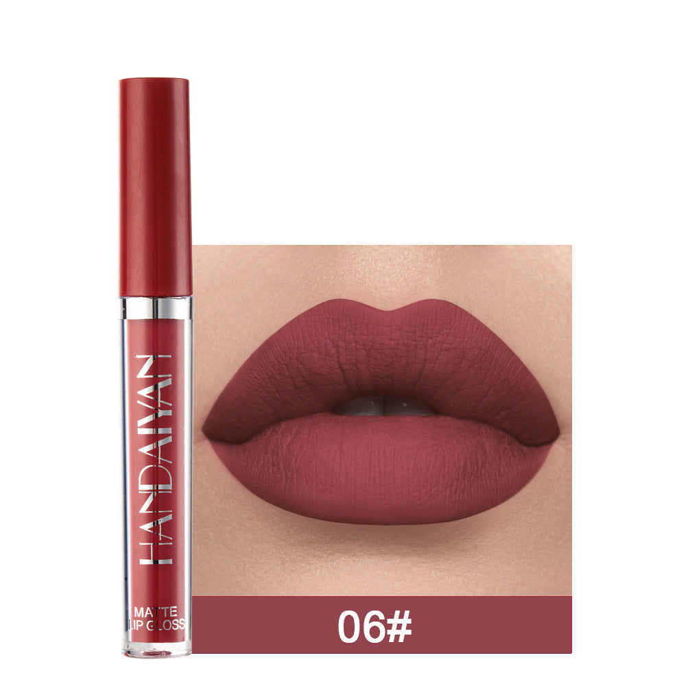 12-Farben Matter Lip Glaze Flüssiger Lippenstift wasserfest langanhaltend | 12-Color Matte Lip Glaze Liquid Lipstick Waterproof Long-Lasting