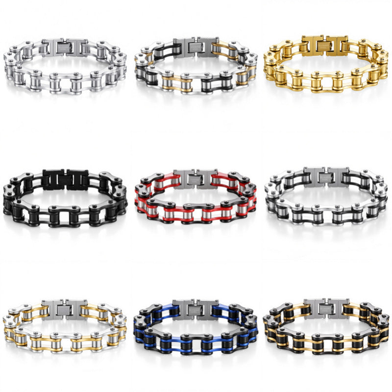 Geometric Stainless Steel Gold Plated Bracelet