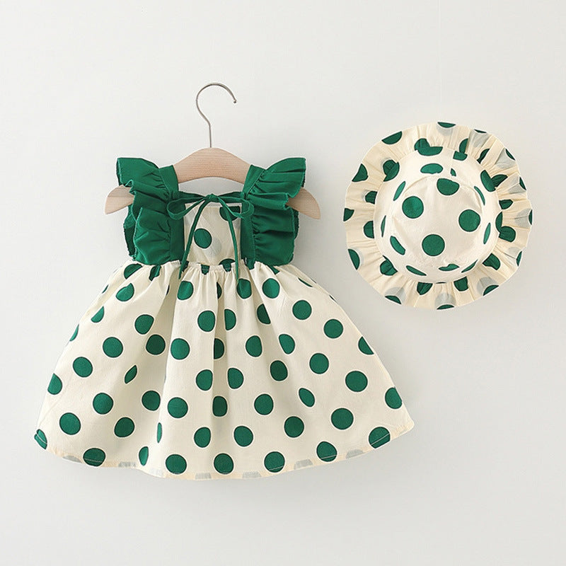 Girls Floral Summer Dress with Hat