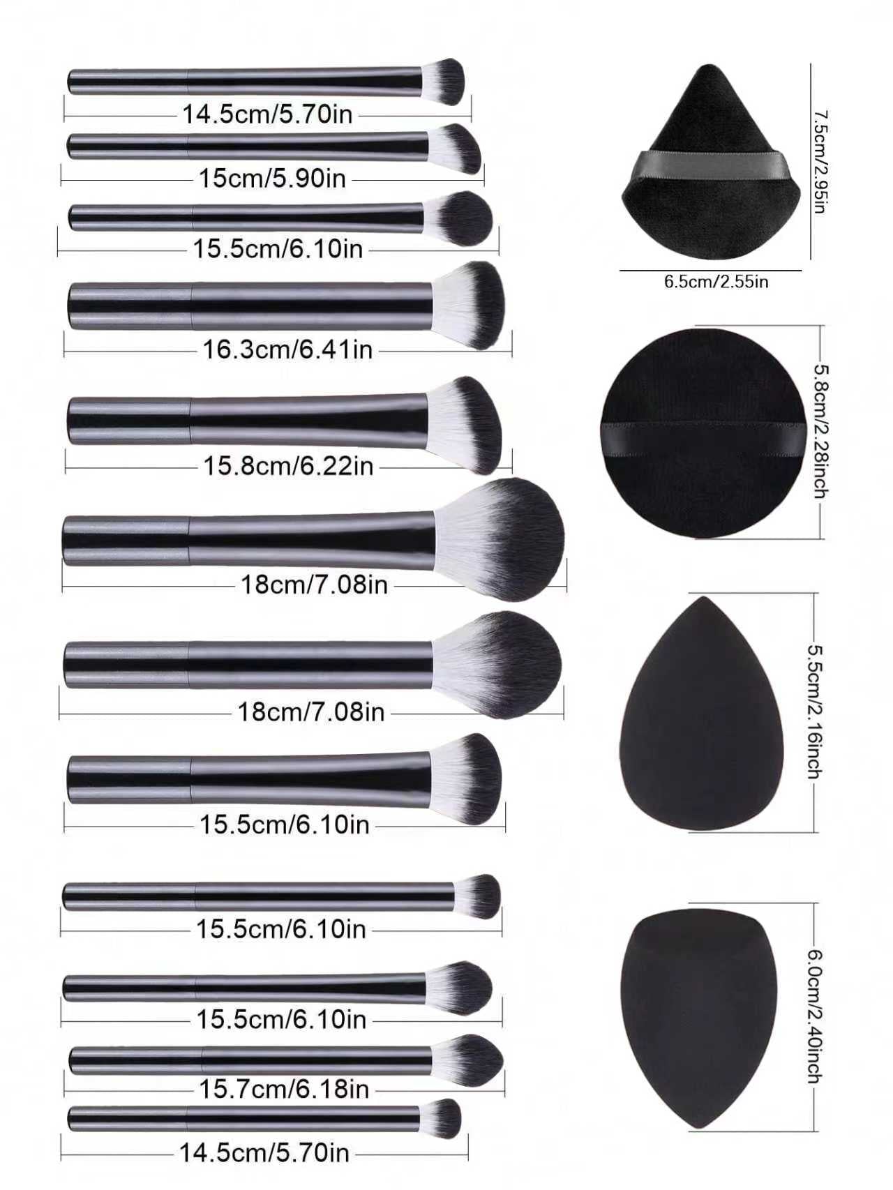 Mehrfarbiger Make-up-Pinsel