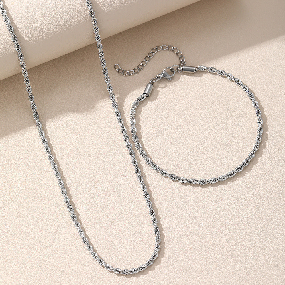 Goldkette Hanfseil