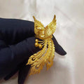 Ancient Phoenix Adjustable Ring Matte Gold Women Fashion Jewelry