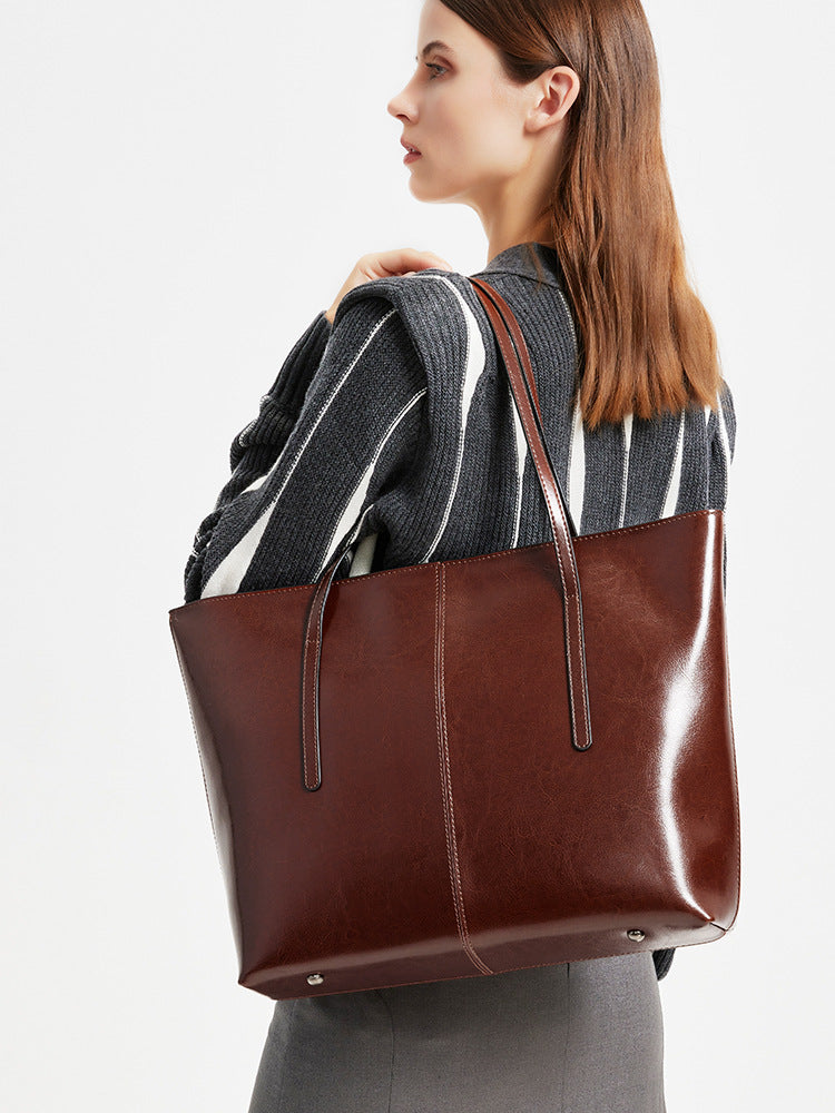 Genuine Leather Women Tote Bag