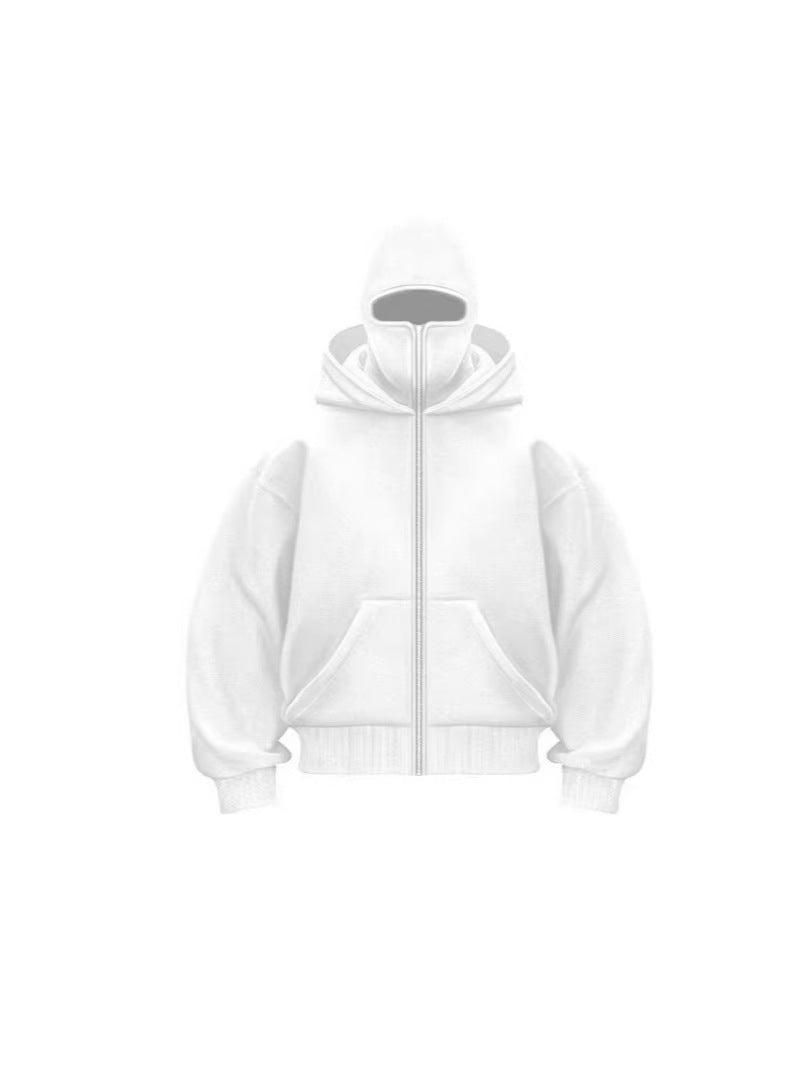 Mens Color Block Hooded Zip Sweatshirt