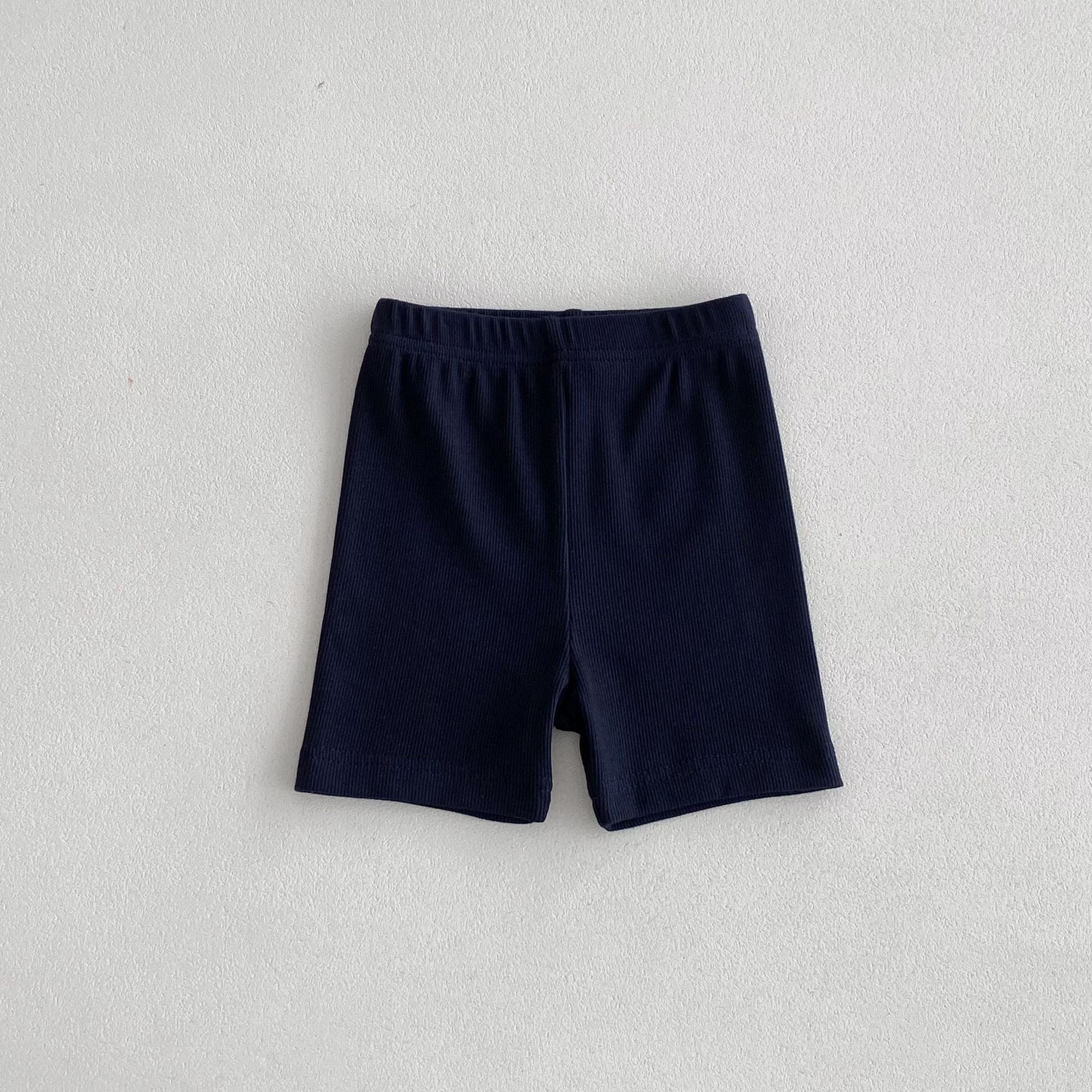 Childrens Striped Elastic Leggings Shorts