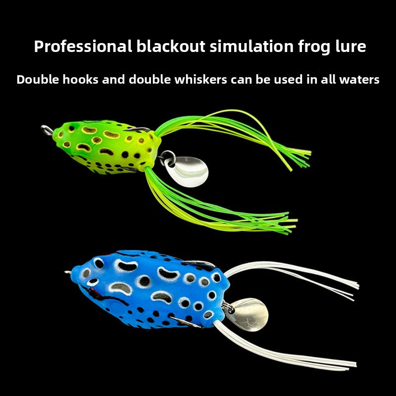 Simulation Frog Fishing Lure with Sequins